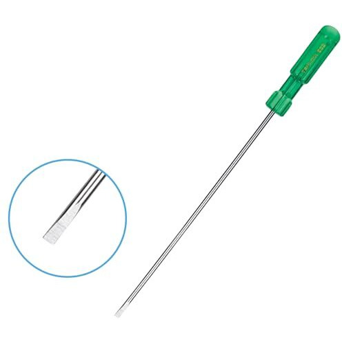 Taparia 833 Steel (4.0 X 0.6Mm) Flat Tip Screw Driver (Green And Silver)