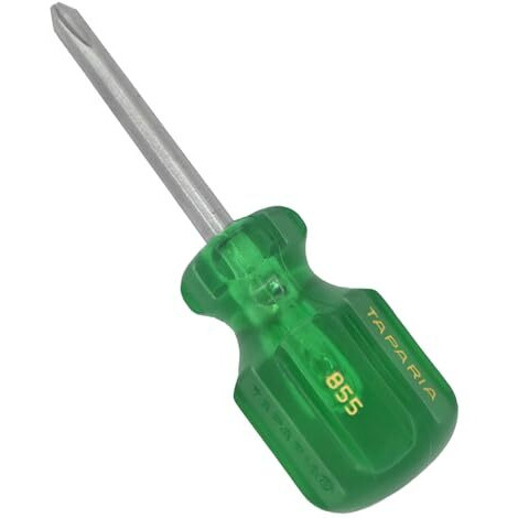Taparia 855 Steel Philips Tip No.2 Stubby Screw Driver (Green And Silver), 1 Pc