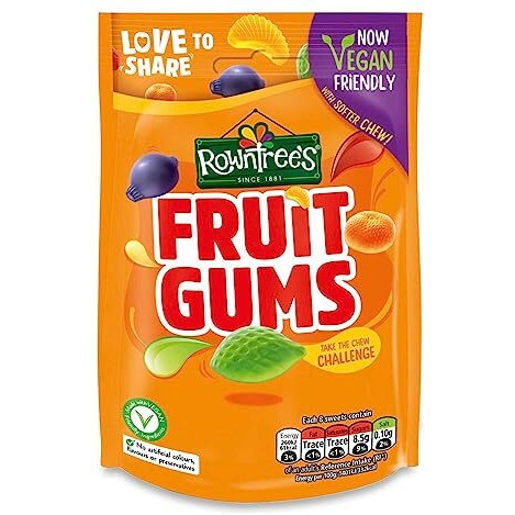 Rowntree's Fruit Gums  Vegan Friendly, 4.23 Oz / 120 G