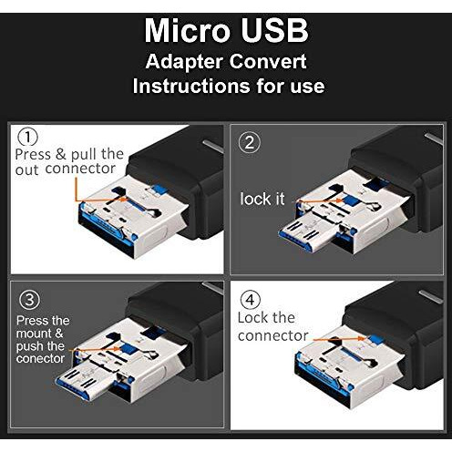 Brand Conquer 3 In 1 Sd Card Reader | Usb Type C, Usb 3.0 And Micro Usb, Otg, Memory Card | Portable Card Reader | Compatible With Tf, Sd, Micro Sd, Sdhc, Sdxc, Mmc, Rs-Mmc, Micro Sdxc