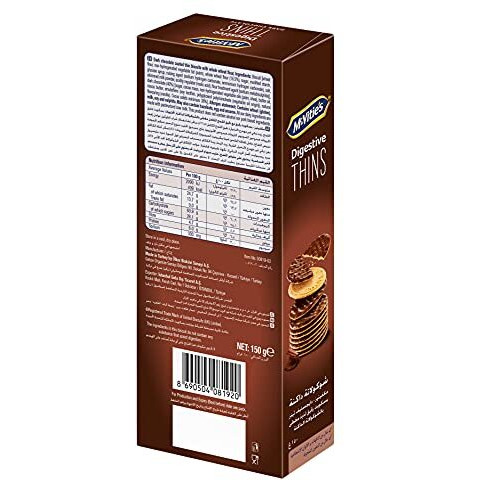 Mcvities Digestive Thins Ark Biscuit, 150G