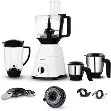 Philips Mixer Grinder 750 Watt, 3 In 1 (Mixer Grinder + Juicer + Food Processor) 4 Jar (Hl7763/00)