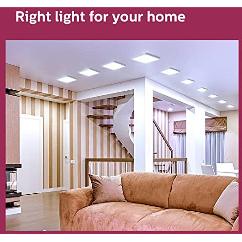 Philips Polycarbonate 18-Watt Square Surface Full Glow | Surface Led Downlight For Ceiling, Cool Day Light(Pack Of 1)