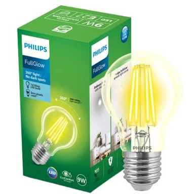 Philips 9-Watt Led Clear Glass Light Bulb | Bulb Base E27, 700 Lumen Full Glow Clear Led Bulb For Home Decoration | Warm White, Pack Of 1