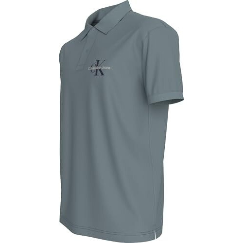 Calvin Klein Jeans Men's Solid Regular Fit Polo Shirt (J325664Pc2_Blue