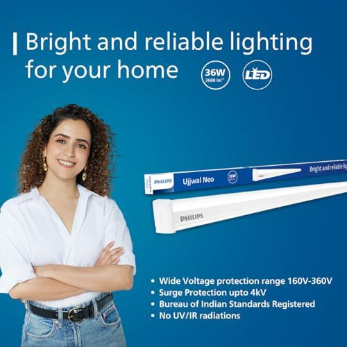 Philips 36 W Led Tubelight | Ujjawal Neo Led Tubelight For Home & Hall, Colour  Cool Day Light, Pack Of 1