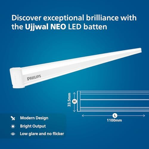 Philips 36 W Led Tubelight | Ujjawal Neo Led Tubelight For Home & Hall, Colour  Cool Day Light, Pack Of 1