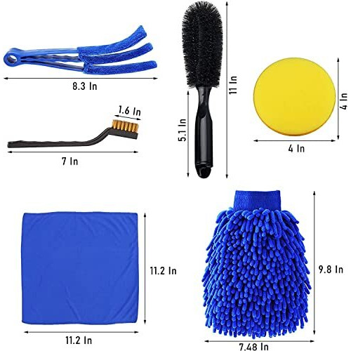 Afrodite Cleaning Tool Kit,Exterior Interior Detailing Brush Set For Cleaning Wheels, Dashboard, Interior, Exterior, Leather, Vents, Signs (15 Pcs)