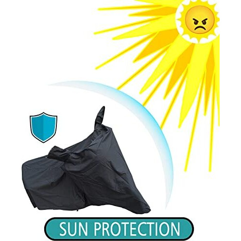Babblings Re Super Meteor 650 Waterproof Bike Body Cover | Snow + Sun & Dust Protection Easy To Clean Belt With Lock, For 650, Black