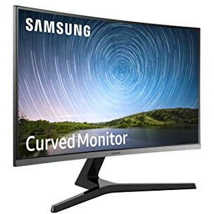 Samsung 27-Inch(68.5Cm) Fhd, 1800R Curved 1,920 X 1,080 Led Monitor, Va Panel, Slim Design, Amd Freesync, Flicker Free, Hdmi, Audio Port (Lc27R500Fhwxxl, Dark Blue Gray)