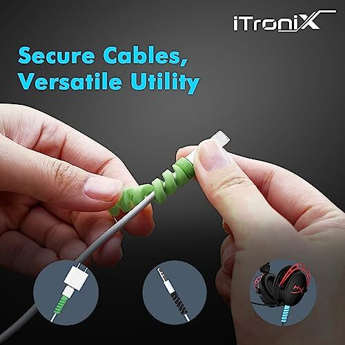 Itronix 12 Pieces Mobile Charging Cables & Earphones Wire Protector (Pack Of 12)