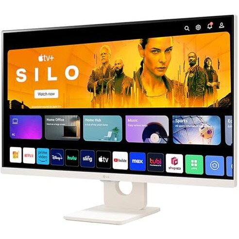 Lg 27Sr50F Smart Monitor (27", 68.6Cm), Fhd Ips Display (1920 X 1080) With Webos, Work & Play Smarter, Thinq Home Dashboard, Airplay 2 + Screen Share + Bluetooth, Stylish Design - White