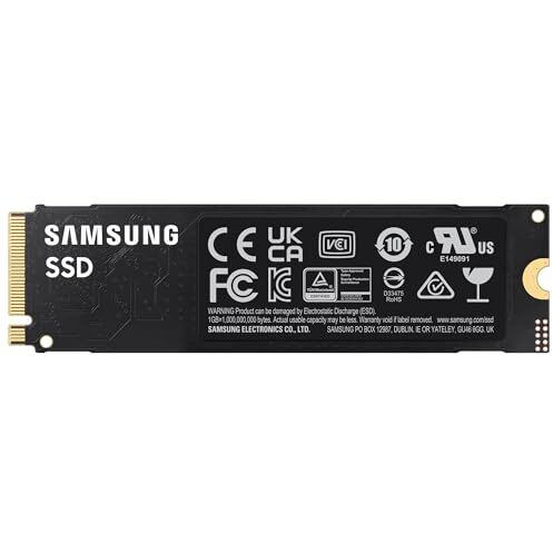 Samsung 990 Evo Ssd 1Tb, Pcie 5.0 X2 M.2 2280, Speeds Up-To 5,000Mb/S, Upgrade Storage For Pc/Laptops, Hmb Technology And Intelligent Turbowrite Mz-V9E1T0Bw, Black