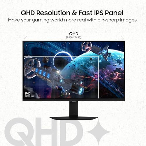 Samsung Odyssey G5 Gaming Ips Flat Monitor 68.5 Cm (27") Qhd (2,560 X 1,440), 180 Hz, 1Ms(Gtg), Amd Freesync, Dp, Hdmi, Headphone Jack, Height Adjustable Stand, Tilt, Pivot (Ls27Dg502Ewxxl,Black)