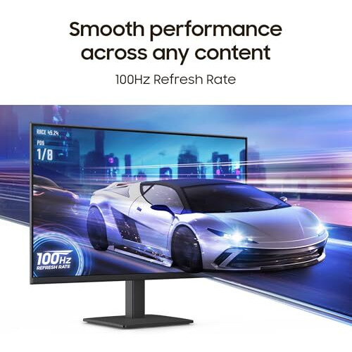 Samsung Essential Series S3 Flat Monitor 24 Inch (60.5 Cm) Fhd (1,920 X 1,080 Resolution), 100 Hz, Ips Panel, 5Ms(Gtg), D-Sub, Hdmi (Ls24D300Gawxxl, Black)