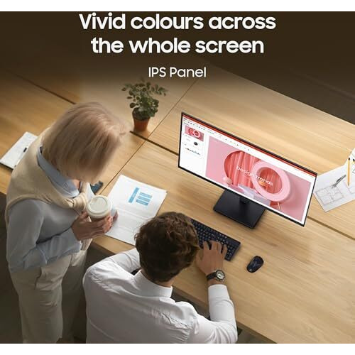 Samsung Essential Series S3 Flat Monitor 24 Inch (60.5 Cm) Fhd (1,920 X 1,080 Resolution), 100 Hz, Ips Panel, 5Ms(Gtg), D-Sub, Hdmi (Ls24D300Gawxxl, Black)