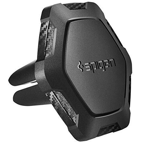 Spigen Air Vent Car Mobile Holder [Strong Magnet][Compact Design][Stable Hold][Metal Plate Included] Compatible With Most Smartphone Devices - Black