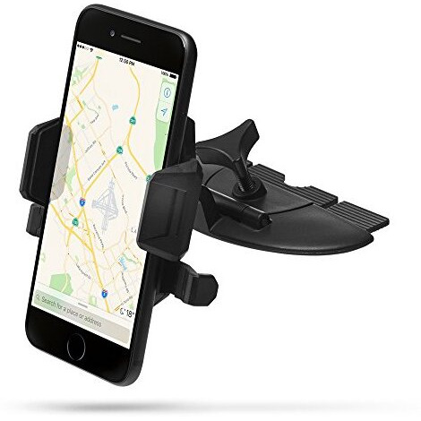 Spigen Cd Slot Car Mobile Holder [One Touch][Stable Hold][360 Rotational] Compatible With Most Smartphone Devices(Ts23) - Black
