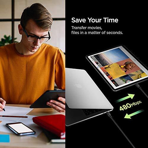 Spigen Usb-C To Usb-C Cable 60W / 480Mbps[Usb Pd 2.0] Compatible With Smartphones, Tablets, Laptops And Other Devices With Usb-C - 1.5M, Black