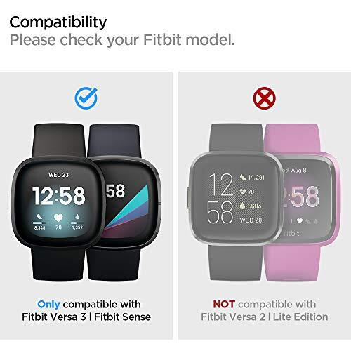 Spigen Rugged Armor Pro For Fitbit Versa 3 Case With Strap -Black