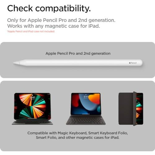Spigen Da20 Compatible With Magic Keyboard, Smart Keyboard Folio, Smart Folio Designed For Apple Pencil Holder (2Nd Generation) - Black