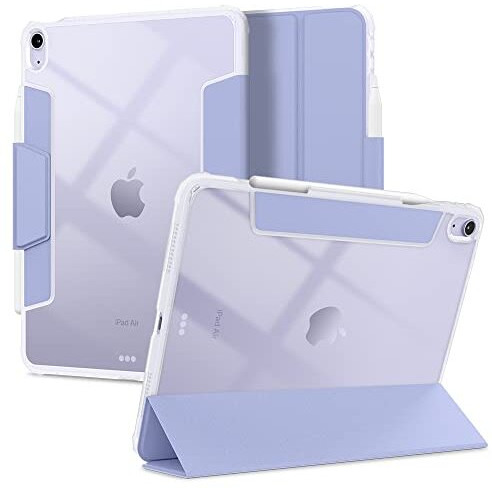 Spigen Ultra Hybrid Pro For Ipad Air 11Inch M3/M2 (2025/2024) Case/Ipad Air 10.9Inch 5Th/4Th Gen (2022/2020) Full Cover Folio Case With Built In Pencil Holder, Trifold Stand - Lavender