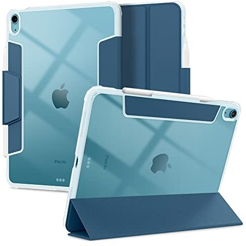 Spigen Ultra Hybrid Pro For Ipad Air 11Inch M3/M2 (2025/2024) Case/Ipad Air 10.9Inch 5Th/4Th Gen (2022/2020) Full Cover Folio Case With Built In Pencil Holder, Trifold Stand - Teal Blue