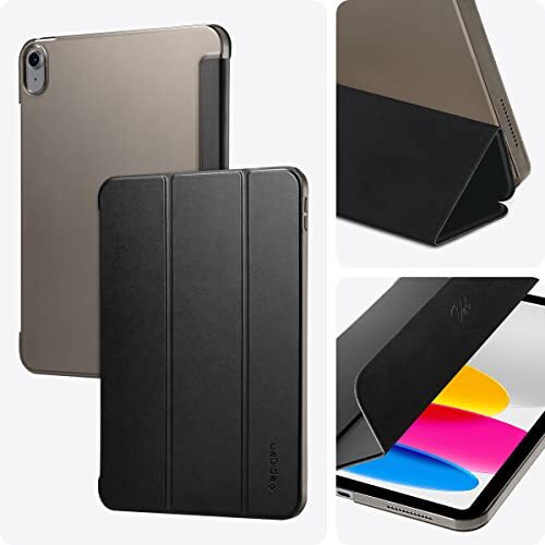 Spigen Smart Fold Ipad 11 Inch 11Th Gen A16 (2025) Case/Ipad 10.9Inch 10Th Gen A14 Bionic (2022) Full Cover Folio Case With Trifold Stand, Auto Sleep/Wake - Black