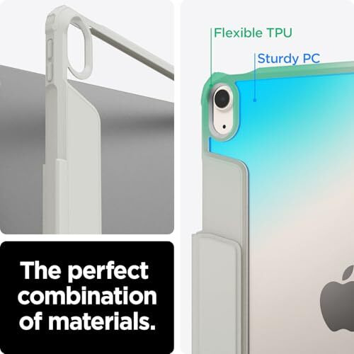 Spigen Air Skin Pro For Ipad Air 11 Inch M3/M2 (2025/2024) Case/Ipad Air 10.9Inch 5Th/4Th Gen (2022/2020) Full Cover Folio Case With Built In Pencil Holder, Magnetic Flap - Gray