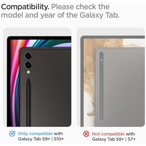 Spigen Glas.Tr Ez Fit Tempered Glass Screen Protector Guard For Samsung Galaxy Tab S10 Plus/Galaxy Tab S9 Plus - 1 Pack