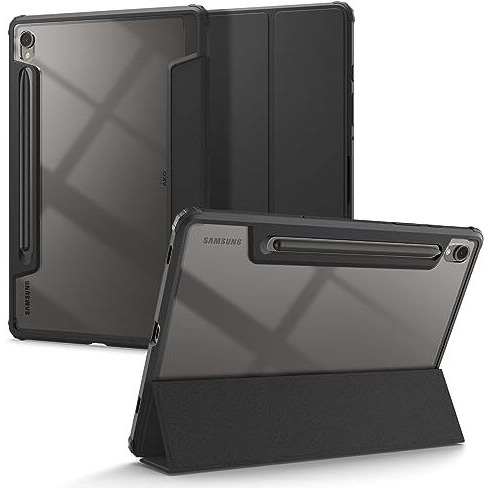Spigen Ultra Hybrid Pro For Galaxy Tab S9 11Inch Full Cover Folio Case With Built In S Pen Holder, Kick Stand - Black