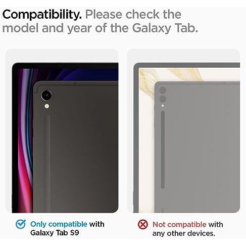 Spigen Ultra Hybrid Pro For Galaxy Tab S9 11Inch Full Cover Folio Case With Built In S Pen Holder, Kick Stand - Black