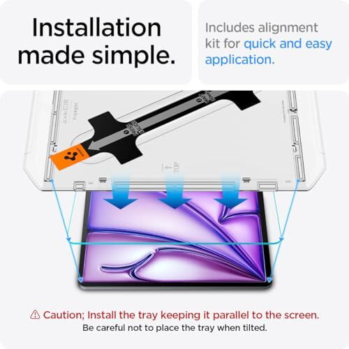 Spigen Ez Fit Tempered Glass Screen Protector Guard For Ipad Air 13 Inch M3 (2025), Ipad Air 13 Inch M2 (2024) - 1 Pack