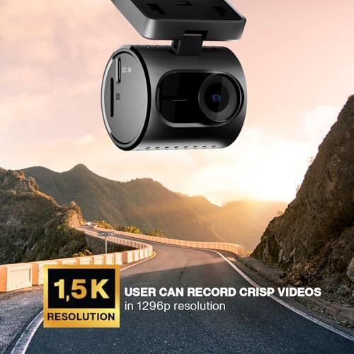 Pioneer Car Dash Camera Vrec-H120Sc Impressive1296P |2Mp Camera |Super Compact Design|Wide Field Of View | Wi-Fi |G-Sensor |Emergency Recording| Microsd Card Support Upto 128Gb|Super Capacitor|(Black)