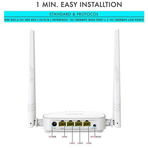 Tenda N301 Wireless-N300 Easy Setup Router (White, Not A Modem) - Rj45 (Single_Band, 100 Megabits_Per_Second)