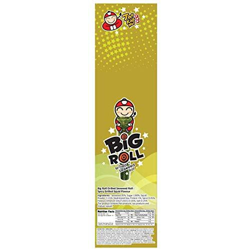 Tao Kae Noi Grilled Seaweed Big Roll Spicy Grilled Squid Flavour, 6 X 3 G