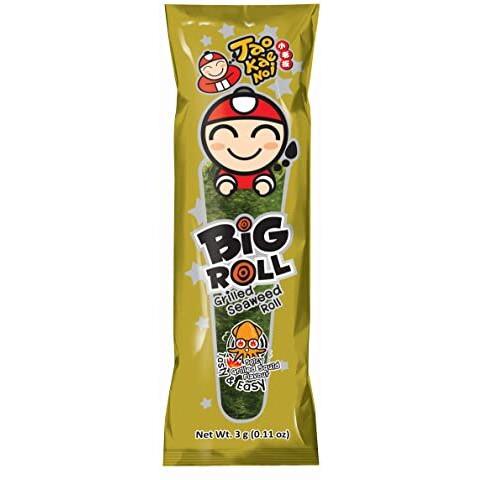 Tao Kae Noi Grilled Seaweed Big Roll Spicy Grilled Squid Flavour, 6 X 3 G