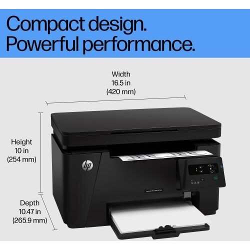 Hp Laserjet Pro Mfp M126A, Print, Copy, Scan, Hi-Speed Usb 2.0, Up To 21 Ppm, 150-Sheet Input Tray, 100-Sheet Output Tray, 8000-Page Duty Cycle, 700-Page Yield, Black And White, Cz174A