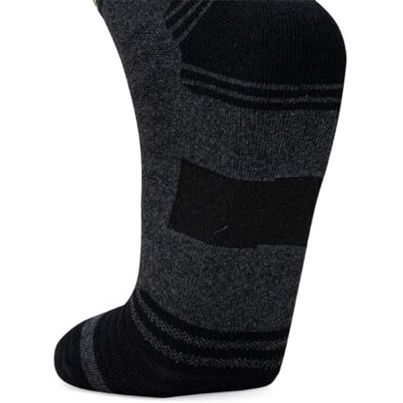 Hundred Arch Band Ankle Length Performance Sports Socks (Dark Grey)