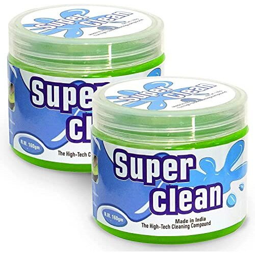 Autofrill Cleaning Gel For Car Ac Vent Interior Dust Keyboard Cleaner Super Clean Gel Cleaner Kit Universal Car Interior, Keyboard, Pc, Laptop, Cleaning Kit Car Cleaning Gel (Green-160 Gm) (Pack Of 2)
