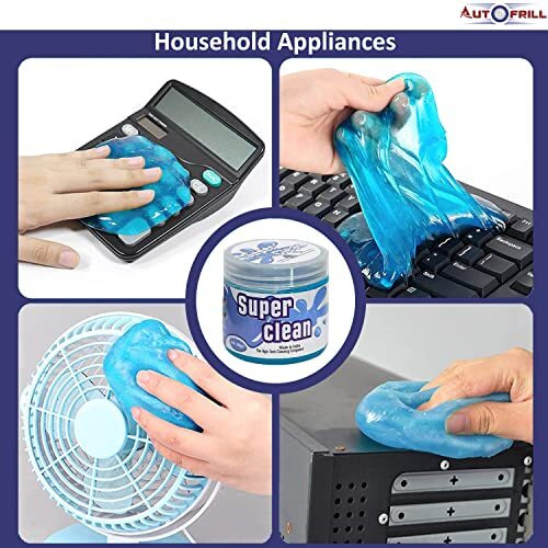 Autofrill Cleaning Gel For Car Ac Vent Interior Dust Keyboard Cleaner Super Universal Car Interior, Keyboard, Pc, Laptop, Electronic Gadget Cleaning Kit Car Cleaning Gel (Blue - 160 Gm) (Pack Of 2)