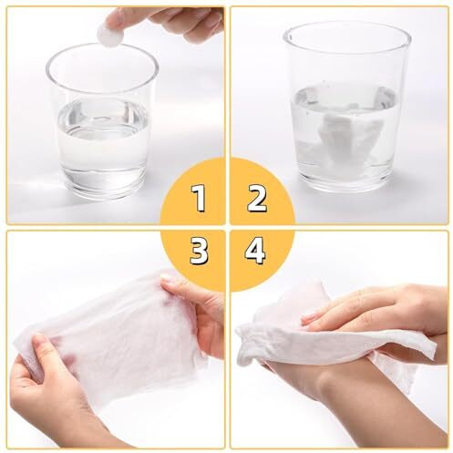 Spincart Coin Tissue Paper, Soft Napkin Disposable Compressed Towel For Face Traveling (Pack Of 50)