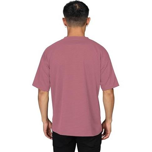 Shodox Mens Dotted Solid Unique Design Oversized Tshirt For Men - Round Neck Loose Fit Drop Shoulder Mens T-Shirt(Pack Of 1)