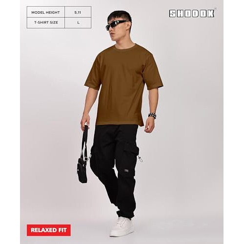 Shodox100% Cotton Relaxed Fit Solid T-Shirt For Men's (Pack Of 1)
