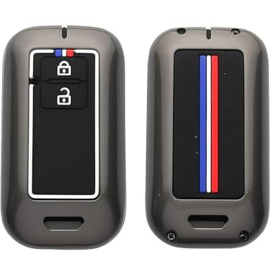 Namani Car Keychain Cover Metal Compatible With Baleno, Grand Vitara, Xl6, Swift, Brezza, Celerio, Ignis, Ertiga, Dzire, Fronx, Urban Cruiser, Rumion, Glanza, Hyryder 2 Button Smart Key