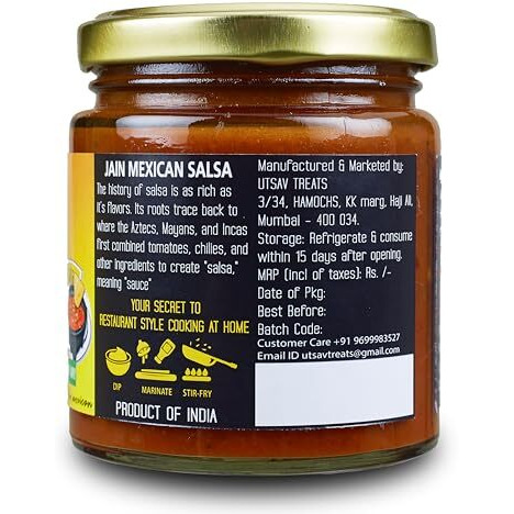 Jain Mexican Salsa - All Natural, Preservative Free And Gluten Free - 300 G - Wicked Gourmet Kitchen By Mirai