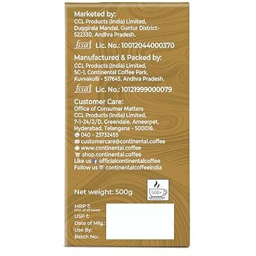 Continental Coffee Pure Coffee 500 Grams Box | 100% Instant Coffee Granules Powder