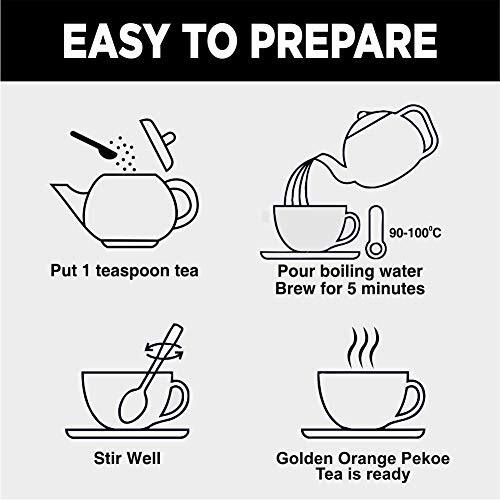 Golden Tips Darjeeling Orange Pekoe Loose-Leaf Black Tea, Himalayan Single-Origin Tea, Handpicked & Expertly Processed For Rich Aroma & Flavor,Fresh & Authentic, (200 Gram, 100 Cups)