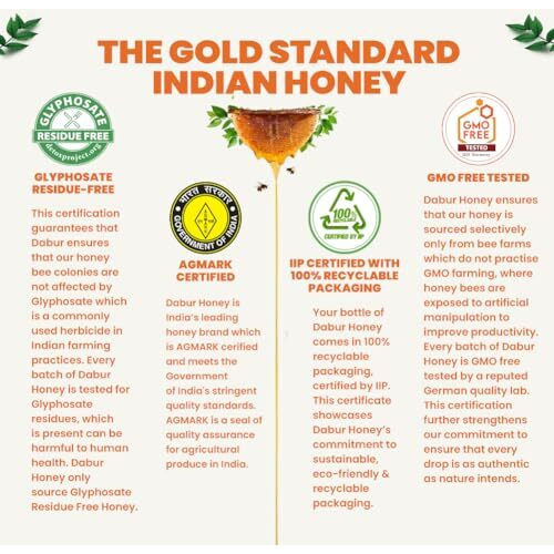 Dabur Honey - 1.2Kg | 100% Pure | World's No.1 Honey Brand With No Sugar Adulteration