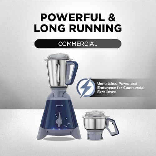 Preethi Xpro Duo Mg 198 1300-Watt Mixer Grinder (Deep Blue), Medium